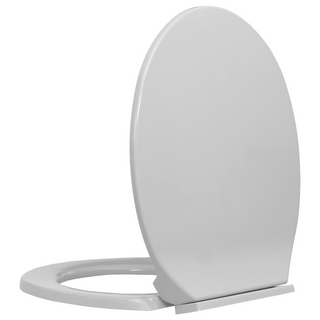 Soft-Close Toilet Seat Light Grey Oval - Giant Lobelia