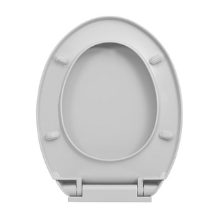 Soft-Close Toilet Seat Light Grey Oval - Giant Lobelia