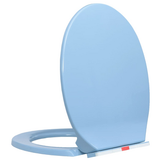 Soft-Close Toilet Seat Quick Release Blue Oval - Giant Lobelia