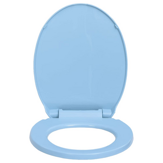 Soft-Close Toilet Seat Quick Release Blue Oval - Giant Lobelia