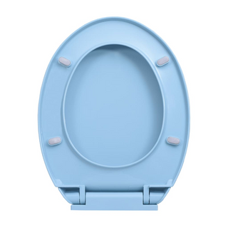 Soft-Close Toilet Seat Quick Release Blue Oval - Giant Lobelia