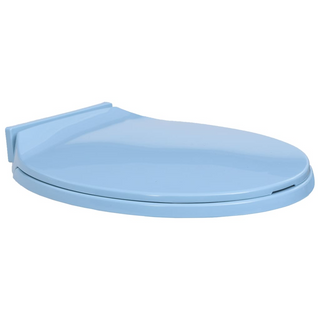 vidaXL Soft-Close Toilet Seat Blue Oval - Giant Lobelia