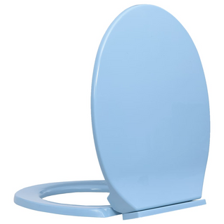 vidaXL Soft-Close Toilet Seat Blue Oval - Giant Lobelia