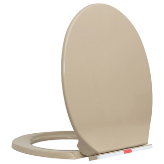 Soft-Close Toilet Seat Quick Release Beige Oval - Giant Lobelia