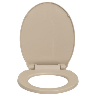 Soft-Close Toilet Seat Quick Release Beige Oval - Giant Lobelia