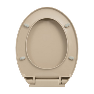 Soft-Close Toilet Seat Quick Release Beige Oval - Giant Lobelia