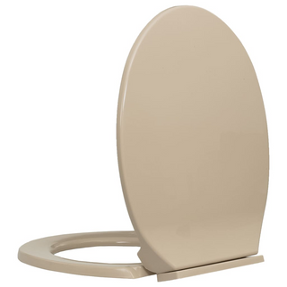 vidaXL Soft-Close Toilet Seat Beige Oval - Giant Lobelia