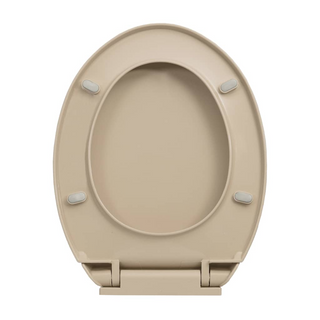 vidaXL Soft-Close Toilet Seat Beige Oval - Giant Lobelia