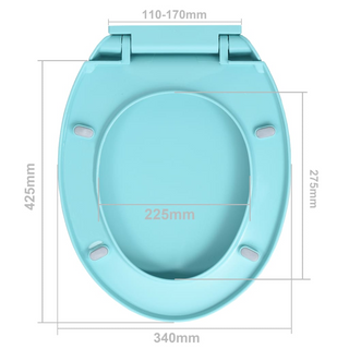 vidaXL Soft-Close Toilet Seat Green Oval - Giant Lobelia