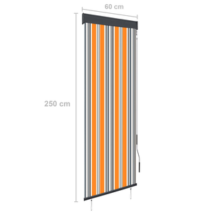 vidaXL Outdoor Roller Blind 60x250 cm Yellow and Blue - Giant Lobelia