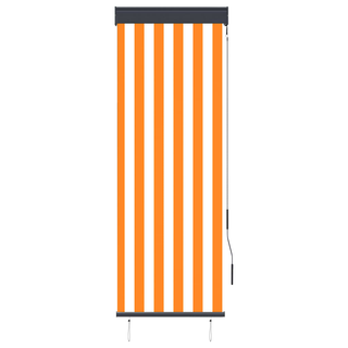 vidaXL Outdoor Roller Blind 60x250 cm White and Orange - Giant Lobelia