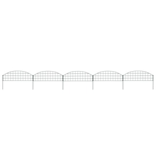 Arched Garden Fence Set 77.3x26 cm Green - Giant Lobelia