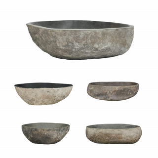 Basin River Stone Oval 45-53 cm - Giant Lobelia