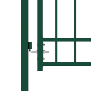 vidaXL Fence Gate with Spikes Steel 100x125 cm Green - Giant Lobelia