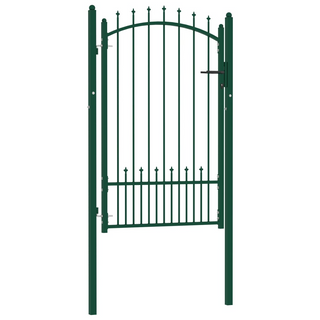 Fence Gate with Spikes Steel 100x150 cm Green - Giant Lobelia