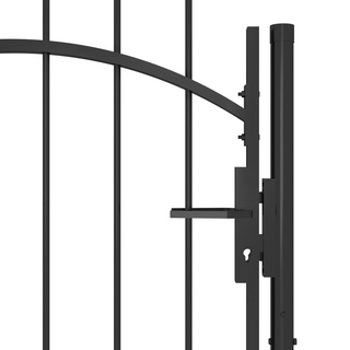 vidaXL Garden Gate Steel 1x2.2 m Black - Giant Lobelia