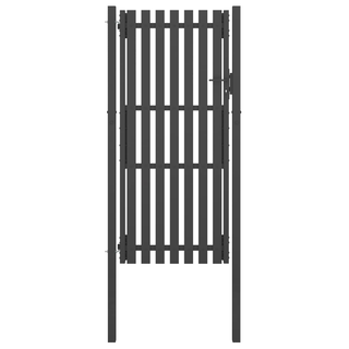 vidaXL Garden Fence Gate Steel 1x2.5 m Anthracite - Giant Lobelia