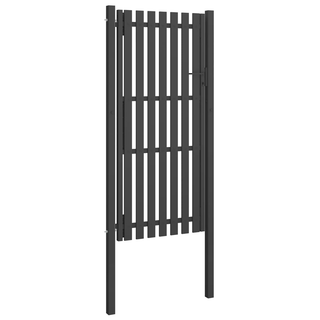 vidaXL Garden Fence Gate Steel 1x2.5 m Anthracite - Giant Lobelia