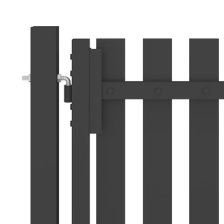 vidaXL Garden Fence Gate Steel 1x2.5 m Anthracite - Giant Lobelia