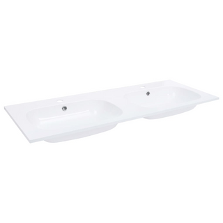 Built-in Double Wash Basin 1205x460x145 mm SMC White - Giant Lobelia