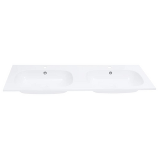 Built-in Double Wash Basin 1205x460x145 mm SMC White - Giant Lobelia