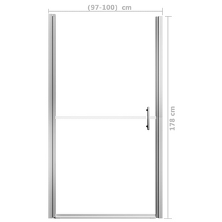 Shower Door Tempered Glass 100x178 cm - Giant Lobelia