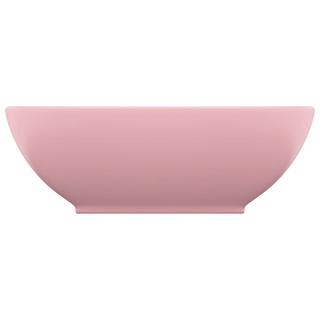 vidaXL Luxury Basin Oval-shaped Matt Pink 40x33 cm Ceramic - Giant Lobelia