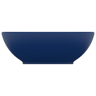 vidaXL Luxury Basin Oval-shaped Matt Dark Blue 40x33 cm Ceramic - Giant Lobelia