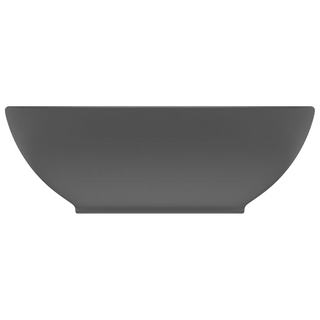 vidaXL Luxury Basin Oval-shaped Matt Dark Grey 40x33 cm Ceramic - Giant Lobelia