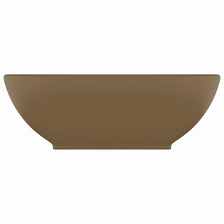 vidaXL Luxury Basin Oval-shaped Matt Cream 40x33 cm Ceramic - Giant Lobelia