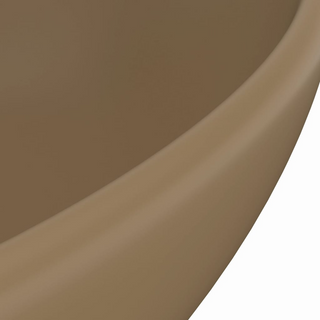 vidaXL Luxury Basin Oval-shaped Matt Cream 40x33 cm Ceramic - Giant Lobelia