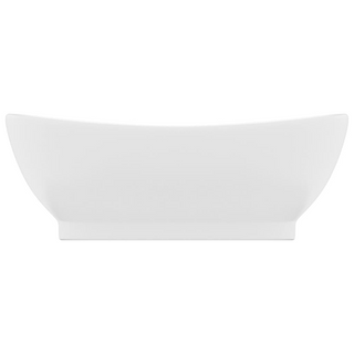 vidaXL Luxury Basin Overflow Oval Matt White 58.5x39 cm Ceramic - Giant Lobelia