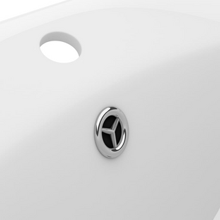 vidaXL Luxury Basin Overflow Oval Matt White 58.5x39 cm Ceramic - Giant Lobelia