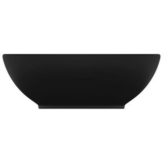 vidaXL Luxury Basin Oval-shaped Matt Black 40x33 cm Ceramic - Giant Lobelia