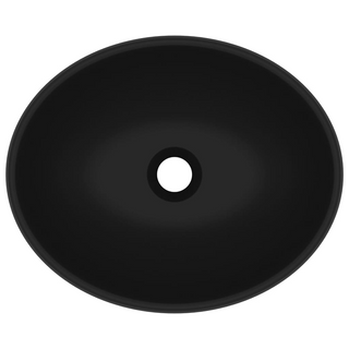 vidaXL Luxury Basin Oval-shaped Matt Black 40x33 cm Ceramic - Giant Lobelia