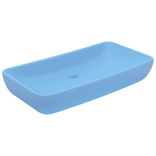 vidaXL Luxury Basin Rectangular Matt Light Blue 71x38 cm Ceramic - Giant Lobelia