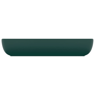 vidaXL Luxury Basin Rectangular Matt Dark Green 71x38 cm Ceramic - Giant Lobelia