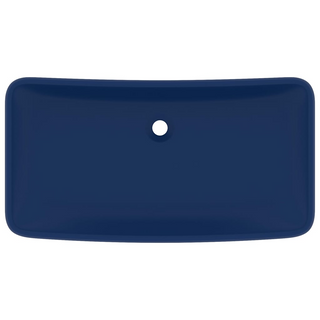 vidaXL Luxury Basin Rectangular Matt Dark Blue 71x38 cm Ceramic - Giant Lobelia