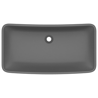 vidaXL Luxury Basin Rectangular Matt Dark Grey 71x38 cm Ceramic - Giant Lobelia