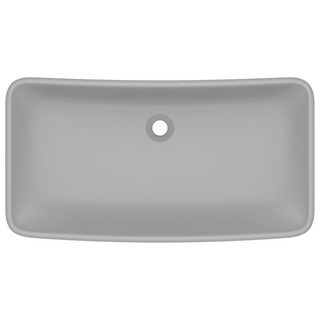 vidaXL Luxury Basin Rectangular Matt Light Grey 71x38 cm Ceramic - Giant Lobelia