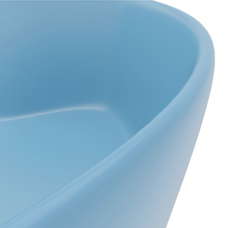 vidaXL Luxury Wash Basin with Overflow Matt Light Blue 36x13 cm Ceramic - Giant Lobelia