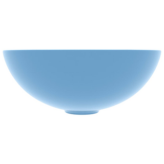 Bathroom Sink Ceramic Light Blue Round - Giant Lobelia