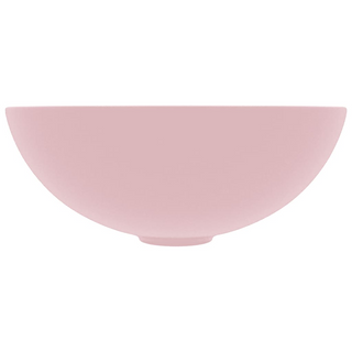 Bathroom Sink Ceramic Matt Pink Round - Giant Lobelia