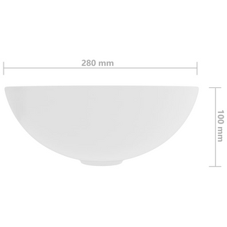 Bathroom Sink Ceramic Matt White Round - Giant Lobelia