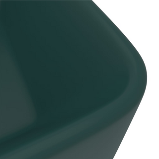 vidaXL Luxury Wash Basin Matt Dark Green 41x30x12 cm Ceramic - Giant Lobelia