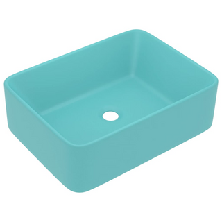 vidaXL Luxury Wash Basin Matt Light Green 41x30x12 cm Ceramic - Giant Lobelia