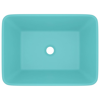 vidaXL Luxury Wash Basin Matt Light Green 41x30x12 cm Ceramic - Giant Lobelia