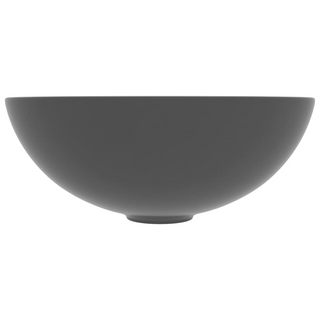 Bathroom Sink Ceramic Dark Grey Round - Giant Lobelia