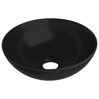 Bathroom Sink Ceramic Matt Black Round - Giant Lobelia