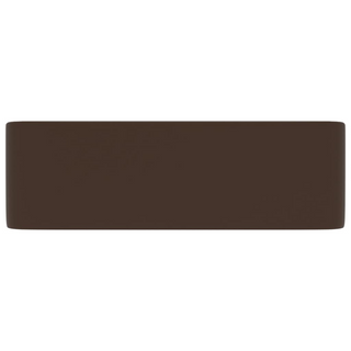 vidaXL Luxury Wash Basin Matt Dark Brown 41x30x12 cm Ceramic - Giant Lobelia